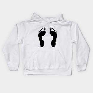 Image: Bloody foot prints (black) Kids Hoodie